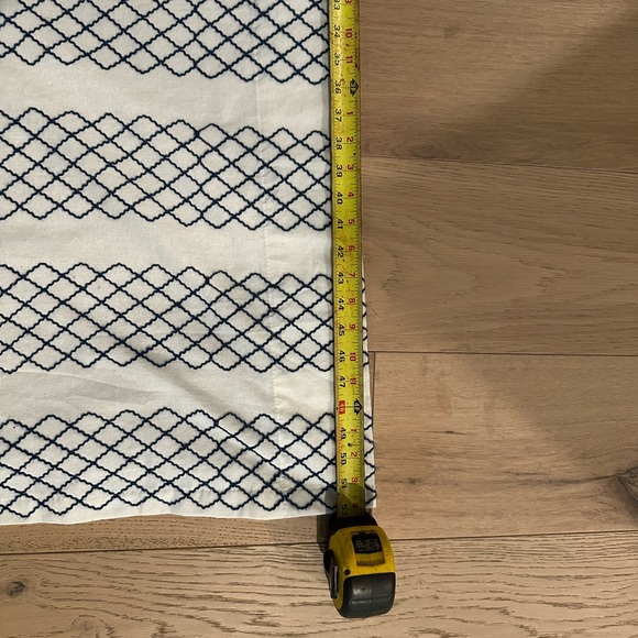 Blue Stitched curtains 52” by 92” (2 panels) - Picture 2 of 11